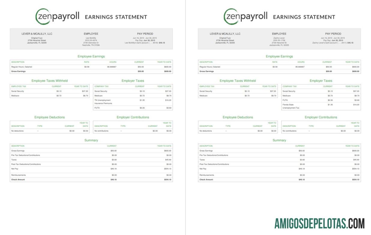 Demonstrativo de ganhos Zenpayroll baixar para verificação